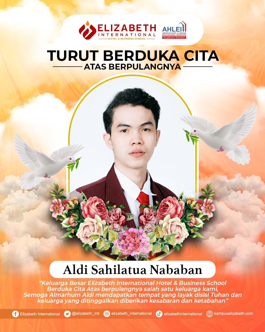 Unggahan Terbaru Kakak Aldi Sahilatua tentang Kepergian Mahasiswa Elisabeth International